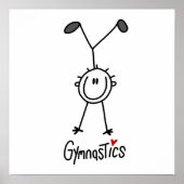 Simple Stick Figuur Gymnast Poster (Voorkant)