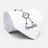 Simple Stick Figuur Gymnast Stropdas (Opgerold)