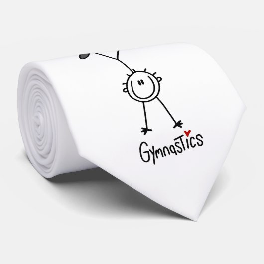 Simple Stick Figuur Gymnast Stropdas (Opgerold)