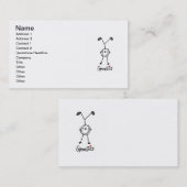 Simple Stick Figuur Gymnast Visitekaartje (Voorkant / Achterkant)