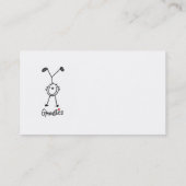 Simple Stick Figuur Gymnast Visitekaartje (Achterkant)