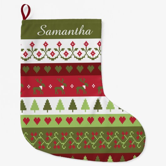 Simple Stitch Stocking Grote Kerstsok (Voorkant)
