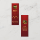 Simple Stock Exchange Graph Red Vignette Mini Visitekaartje (Voorkant / Achterkant)