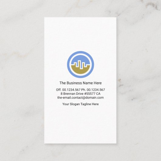 Simple Stock Share Bar Graph Visitekaartje (Achterkant)