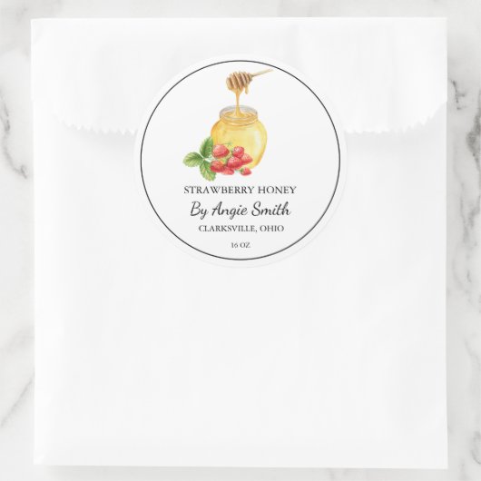 Simple Strawberry Infused Honey Label (Tas)