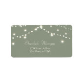 Simple String Lights Sage Green  Etiket (Voorkant)