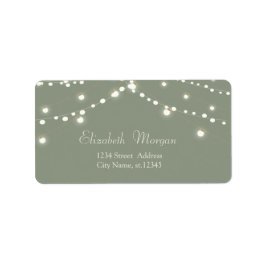 Simple String Lights Sage Green  Etiket