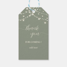 Simple String Lights Sage Green Thank You Cadeaulabel