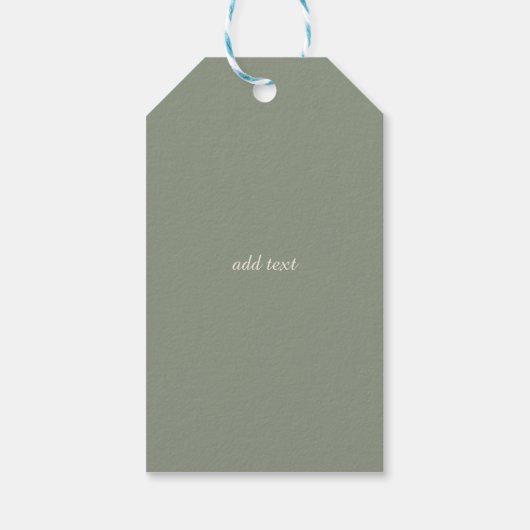 Simple String Lights Sage Green Thank You Cadeaulabel (Achterkant)
