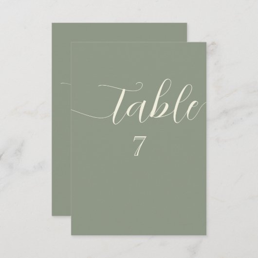 Simple String Lights Sage Green Wedding Kaart (Voorkant / Achterkant)