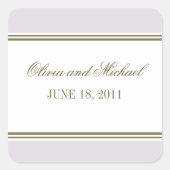 Simple Stripe Mauve Sticker (Voorkant)