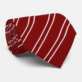 Simple Striped Custom Initials Stropdas (Opgerold)