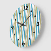 simple, striped pattern , olive and blue throw pil grote klok (Hoek)