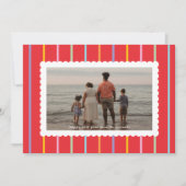 Simple Stripes and Scallops Landscape Photo Feestdagenkaart (Voorkant)