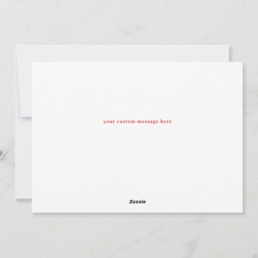 Simple Stripes and Scallops Landscape Photo Feestdagenkaart (Achterkant)