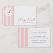 Simple Stripes Monogram Sjabloon voor visitekaartj Visitekaartje (Voorkant / Achterkant)