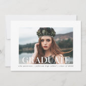 Simple Style Photo Graduparty Kaart (Voorkant)
