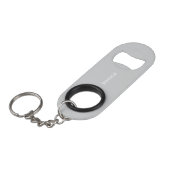 Simple Stylish Bottle Opener Custom Text Bar Key Mini Flessenopener (Voorkant Gekanteld)