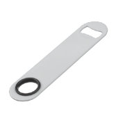 Simple Stylish Bottle Opener Custom Text Bar Key Speed Flessenopener (Voorkant Gekanteld)