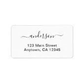 Simple Stylish Custom Printed Address Stickers (Voorkant)