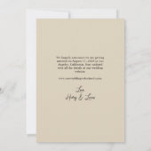 Simple Stylish Full Photo Wedding Save the Date (Achterkant)