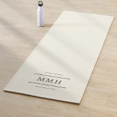Simple Stylish Ivory Monogram Yogamat