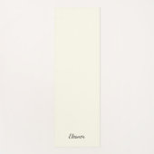 Simple Stylish Ivory Script Typography Custom Name Yogamat (Voorkant)