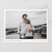 Simple Stylish Modern Photo Wedding Save the Date Uitnodiging Briefkaart (Voorkant)