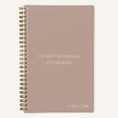 Simple Stylish Overthinking Storage List Name Rose Notitieboek (Voorkant)