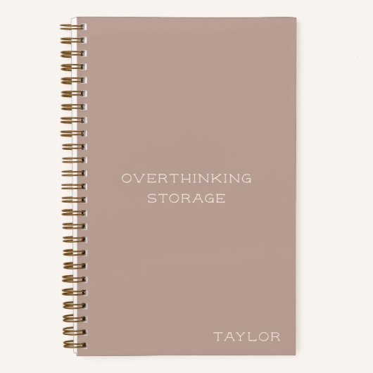 Simple Stylish Overthinking Storage List Name Rose Notitieboek (Voorkant)