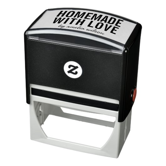Simple Stylish Personalize Homemade with Love Zelfinktende Stempel (Product)