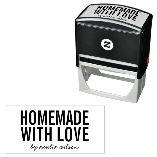 Simple Stylish Personalize Homemade with Love Zelfinktende Stempel (In situ)