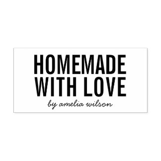 Simple Stylish Personalize Homemade with Love Zelfinktende Stempel