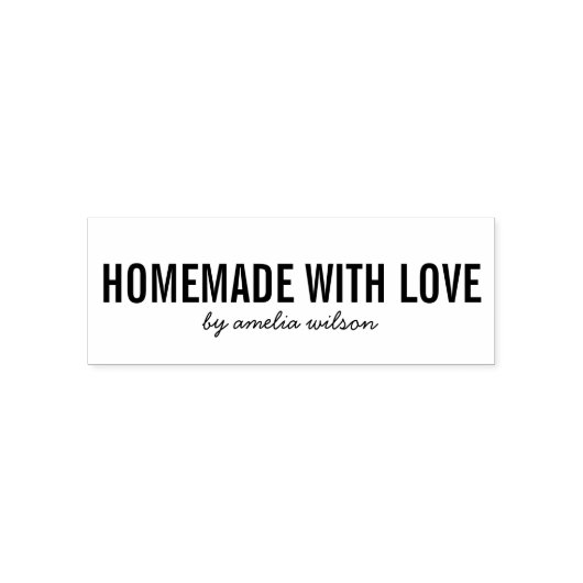Simple Stylish Personalize Homemade with Love Zelfinktende Stempel (Design)