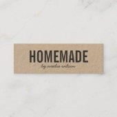 Simple Stylish Rustic Homemade Kraft Mini Visitekaartje (Voorkant)