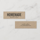 Simple Stylish Rustic Homemade Kraft Mini Visitekaartje (Voorkant / Achterkant)