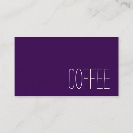 Simple Stymie Word Dark Loyalty Coffee Punch-Card (Voorkant)