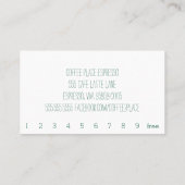 Simple Stymie Word Dark Loyalty Coffee Punch-Card (Achterkant)