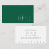 Simple Stymie Word Dark Loyalty Coffee Punch-Card (Voorkant / Achterkant)
