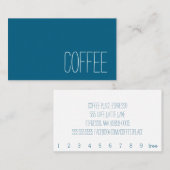Simple Stymie Word Dark Loyalty Coffee Punch-Card (Voorkant / Achterkant)