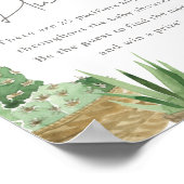 Simple Succulent Pacifier Hunt Baby shower Poster (Hoek)