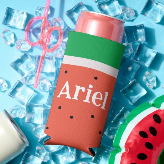 Simple Summer Watermelon (roze) Slice Party Favors Seltzer Blikjeskoeler (Insitu Zomer)