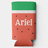 Simple Summer Watermelon (roze) Slice Party Favors Seltzer Blikjeskoeler (Achterkant)