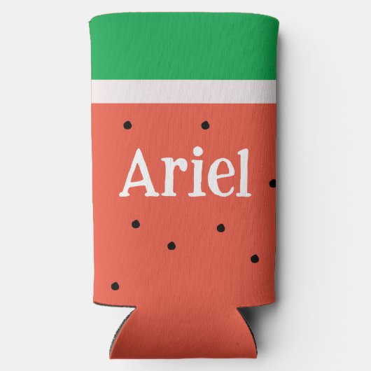 Simple Summer Watermelon (roze) Slice Party Favors Seltzer Blikjeskoeler (Achterkant)