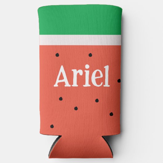 Simple Summer Watermelon (roze) Slice Party Favors Seltzer Blikjeskoeler (Voorkant)