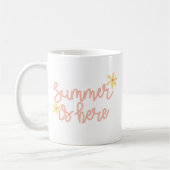 Simple Sunshine Summer Pastel Pink Script Geel Koffiemok (Links)