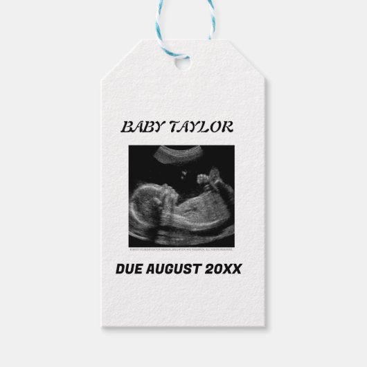 SIMPLE & SWEET: AANKONDIGING VAN BABY CADEAULABEL (Voorkant)