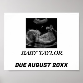 SIMPLE & SWEET: AANKONDIGING VAN BABY POSTER