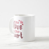 Simple Sweet Love One Love One Heart Romantic Cute Koffiemok (Voorkant links)