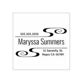 Simple Swirls-adres Rubberstempel (Afrduk)